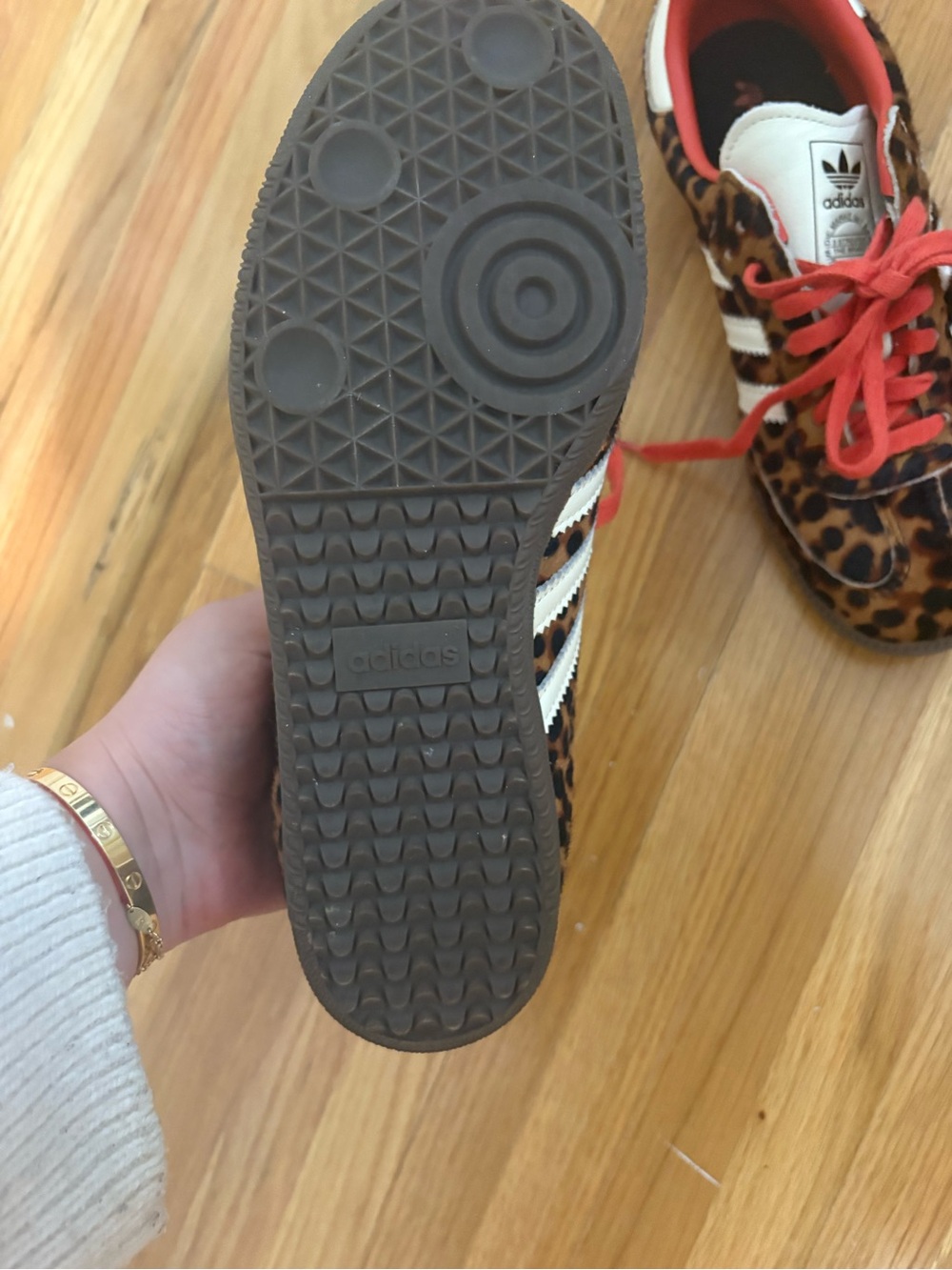 Adidas Leopard Print Sneakers with Red / orange Accents - Picture 2 of 4
